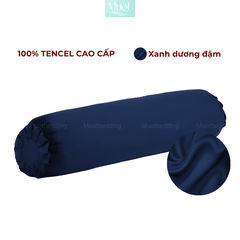 Vỏ Gối Ôm Lụa Tencel 60s Size 35x100cm Màu Trơn, Nhiều màu, Dây kéo khoá Mướt bedding, mềm, mịn, thoáng mát