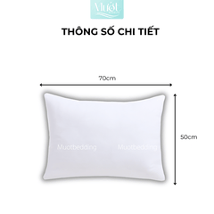 Gối nằm, gối ôm, ruột gối Mướt bedding chất liệu gòn lông vũ cao cấp đầy đủ size 35x50, 40x60, 50x70