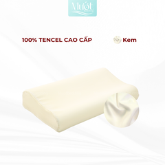 Vỏ gối cao su non Mướt Bedding lụa Tencel 60s trơn màu cao cấp, bao áo gối Memory Foam đầy đủ size