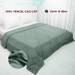 Chăn chần bông Lụa Tencel 60s trơn màu cao cấp Mướt bedding đầy đủ size, mềm mịn thoáng mát