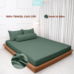 Bộ 4 Món Ga Gối Tencel 60s 1M6x2M (Dày 13 - 22CM) | ĐỘC QUYỀN TRÊN LIVE | MƯỚT BEDDING