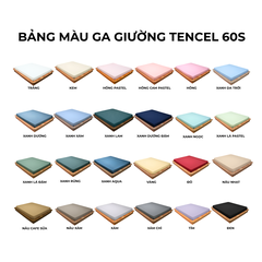 Bộ 4 Món Ga Gối Lụa Tencel 60s - Hồng Cam Pastel - 1m6x2m (13-22cm)