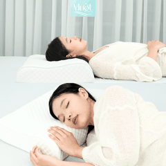 Gối Memory Foam công thái học, cao su non lượn sóng, kích thước 58x40x9/11