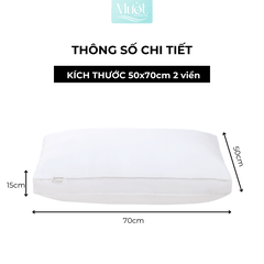 Gối nằm, gối ôm, ruột gối Mướt bedding chất liệu gòn lông vũ cao cấp đầy đủ size 35x50, 40x60, 50x70
