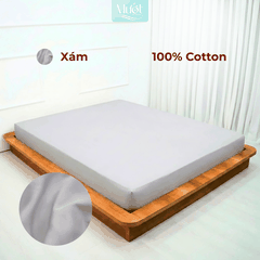 Ga giường 1m8x2m Cotton Satin Mướt bedding, drap giường 100% cotton cao cấp