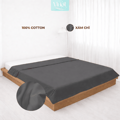 Vỏ chăn Cotton Satin Mướt bedding chất liệu vỏ mền 100% cotton lồng được ruột đầy đủ size, trơn màu