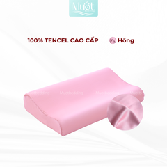 Vỏ gối cao su non Mướt Bedding lụa Tencel 60s trơn màu cao cấp, bao áo gối Memory Foam đầy đủ size