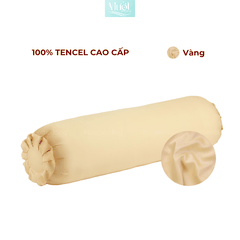 Vỏ Gối Ôm Lụa Tencel 60s Size 35x100cm Màu Trơn, Nhiều màu, Dây kéo khoá Mướt bedding, mềm, mịn, thoáng mát