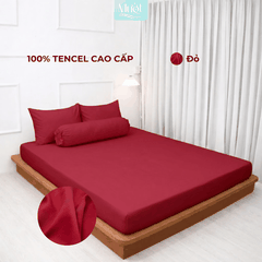 Bộ 4 Món Ga Gối Tencel 60s 1M6x2M (Dày 13 - 22CM) | ĐỘC QUYỀN TRÊN LIVE | MƯỚT BEDDING