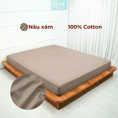 Ga giường 1m8x2m Cotton Satin Mướt bedding, drap giường 100% cotton cao cấp