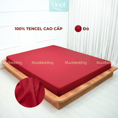 Ga giường kích thước 1m8x2m Lụa Tencel 60s Mướt Bedding cao cấp trơn màu, bo chun