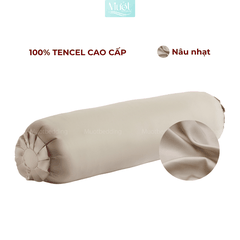 Vỏ Gối Ôm Lụa Tencel 60s Size 35x100cm Màu Trơn, Nhiều màu, Dây kéo khoá Mướt bedding, mềm, mịn, thoáng mát