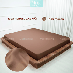 Ga giường kích thước 1m2x2m Lụa Tencel 60s Mướt Bedding cao cấp trơn màu, bo chun