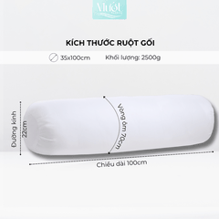 Gối nằm, gối ôm, ruột gối Mướt bedding chất liệu gòn lông vũ cao cấp đầy đủ size 35x50, 40x60, 50x70