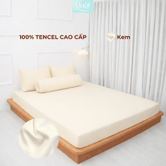 Bộ 4 Món Ga Gối Tencel 60s 1M6x2M (Dày 13 - 22CM) | ĐỘC QUYỀN TRÊN LIVE | MƯỚT BEDDING
