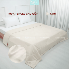 Chăn chần bông Lụa Tencel 60s trơn màu cao cấp Mướt bedding đầy đủ size, mềm mịn thoáng mát