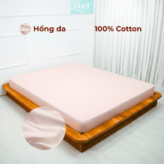 Ga giường 1m8x2m Cotton Satin Mướt bedding, drap giường 100% cotton cao cấp