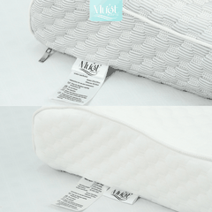Gối Memory Foam công thái học, cao su non lượn sóng, kích thước 58x40x9/11