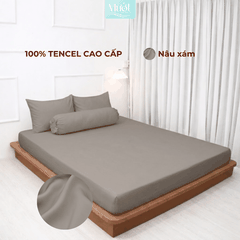 Bộ 4 Món Ga Gối Tencel 60s 1M6x2M (Dày 13 - 22CM) | ĐỘC QUYỀN TRÊN LIVE | MƯỚT BEDDING