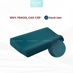 Vỏ gối cao su non Mướt Bedding lụa Tencel 60s trơn màu cao cấp, bao áo gối Memory Foam đầy đủ size
