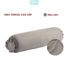 Vỏ Gối Ôm Lụa Tencel 60s Size 35x100cm Màu Trơn, Nhiều màu, Dây kéo khoá Mướt bedding, mềm, mịn, thoáng mát