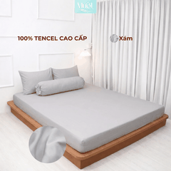 Bộ 4 Món Ga Gối Tencel 60s 1M6x2M (Dày 13 - 22CM) | ĐỘC QUYỀN TRÊN LIVE | MƯỚT BEDDING