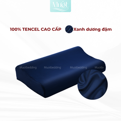Vỏ gối cao su non Mướt Bedding lụa Tencel 60s trơn màu cao cấp, bao áo gối Memory Foam đầy đủ size