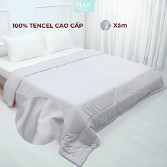 Chăn chần bông Lụa Tencel 60s trơn màu cao cấp Mướt bedding đầy đủ size, mềm mịn thoáng mát