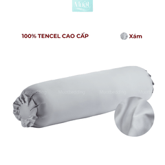 Vỏ Gối Ôm Lụa Tencel 60s Size 35x100cm Màu Trơn, Nhiều màu, Dây kéo khoá Mướt bedding, mềm, mịn, thoáng mát