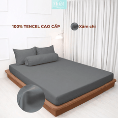 Bộ 4 Món Ga Gối Tencel 60s 1M6x2M (Dày 13 - 22CM) | ĐỘC QUYỀN TRÊN LIVE | MƯỚT BEDDING
