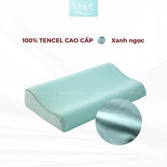 Vỏ gối cao su non Mướt Bedding lụa Tencel 60s trơn màu cao cấp, bao áo gối Memory Foam đầy đủ size