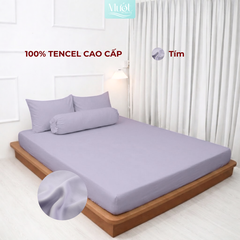 Bộ 4 Món Ga Gối Tencel 60s 1M6x2M (Dày 13 - 22CM) | ĐỘC QUYỀN TRÊN LIVE | MƯỚT BEDDING