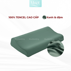 Vỏ gối cao su non Mướt Bedding lụa Tencel 60s trơn màu cao cấp, bao áo gối Memory Foam đầy đủ size