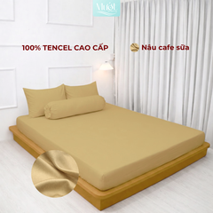 Bộ 4 Món Ga Gối Tencel 60s 1M6x2M (Dày 13 - 22CM) | ĐỘC QUYỀN TRÊN LIVE | MƯỚT BEDDING