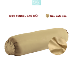 Vỏ Gối Ôm Lụa Tencel 60s Size 35x100cm Màu Trơn, Nhiều màu, Dây kéo khoá Mướt bedding, mềm, mịn, thoáng mát