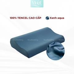 Vỏ gối cao su non Mướt Bedding lụa Tencel 60s trơn màu cao cấp, bao áo gối Memory Foam đầy đủ size