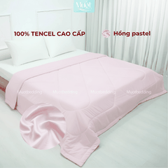 Chăn chần bông Lụa Tencel 60s trơn màu cao cấp Mướt bedding đầy đủ size, mềm mịn thoáng mát