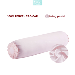 Vỏ Gối Ôm Lụa Tencel 60s Size 35x100cm Màu Trơn, Nhiều màu, Dây kéo khoá Mướt bedding, mềm, mịn, thoáng mát