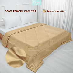 Chăn chần bông Lụa Tencel 60s trơn màu cao cấp Mướt bedding đầy đủ size, mềm mịn thoáng mát