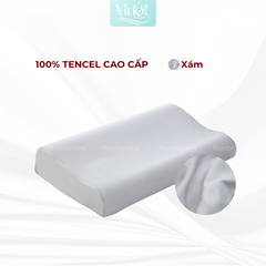 Vỏ gối cao su non Mướt Bedding lụa Tencel 60s trơn màu cao cấp, bao áo gối Memory Foam đầy đủ size