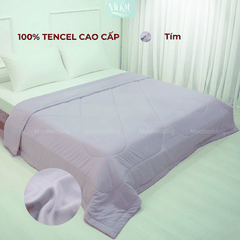 Chăn chần bông Lụa Tencel 60s trơn màu cao cấp Mướt bedding đầy đủ size, mềm mịn thoáng mát