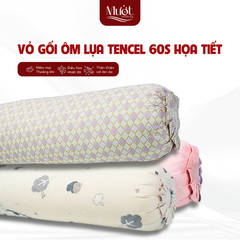 Vỏ gối ôm Lụa Tencel 60s nhiều họa tiết Mướt Bedding size 35x100cm (70x100cm) mềm mại, thấm hút tốt, khóa kéo hiện đại