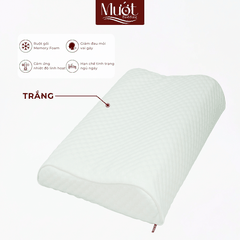 Gối Memory Foam công thái học, cao su non lượn sóng, kích thước 58x40x9/11