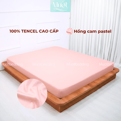 Ga giường kích thước 1m8x2m Lụa Tencel 60s Mướt Bedding cao cấp trơn màu, bo chun