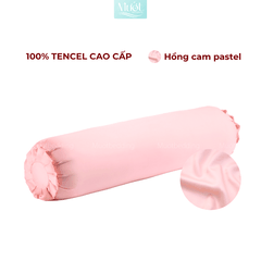 Vỏ Gối Ôm Lụa Tencel 60s Size 35x100cm Màu Trơn, Nhiều màu, Dây kéo khoá Mướt bedding, mềm, mịn, thoáng mát