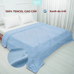 Chăn chần bông Lụa Tencel 60s trơn màu cao cấp Mướt bedding đầy đủ size, mềm mịn thoáng mát