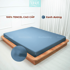 Ga giường kích thước 1m8x2m Lụa Tencel 60s Mướt Bedding cao cấp trơn màu, bo chun