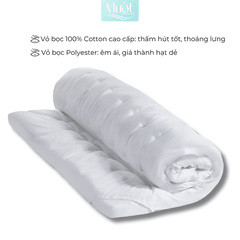 Topper Gòn Microfiber Mướt bedding đầy đủ Size dày dặn chất liệu Cao Cấp sử dụng văn phòng, gia đình
