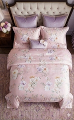 Bộ chăn ga hoạ tiết mùa hè cao cấp đầy đủ size, lụa tencel mềm, mịn, thoáng mát, cotton