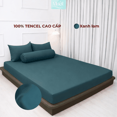 Bộ 4 Món Ga Gối Tencel 60s 1M6x2M (Dày 13 - 22CM) | ĐỘC QUYỀN TRÊN LIVE | MƯỚT BEDDING
